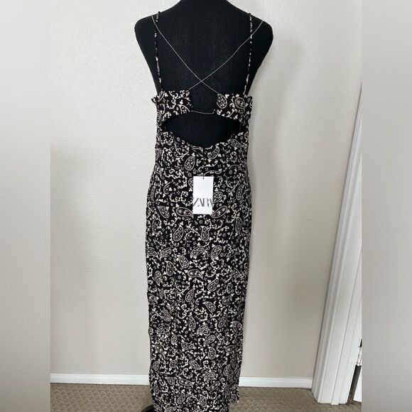 NWT Zara Chain Strap Midi Dress - Picture 10 of 16